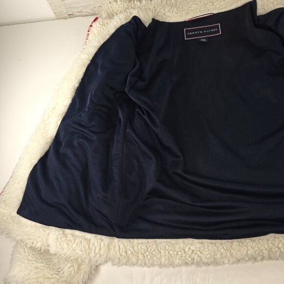 TOMMY HILFIGER White Warm Fuzzy Full Zip Sherpa Jacket WOMEN'S SIZE MEDIUM - Picture 15 of 16
